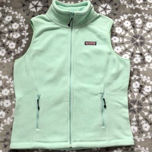 Vineyard Vines Women’s teal fleece vest size S